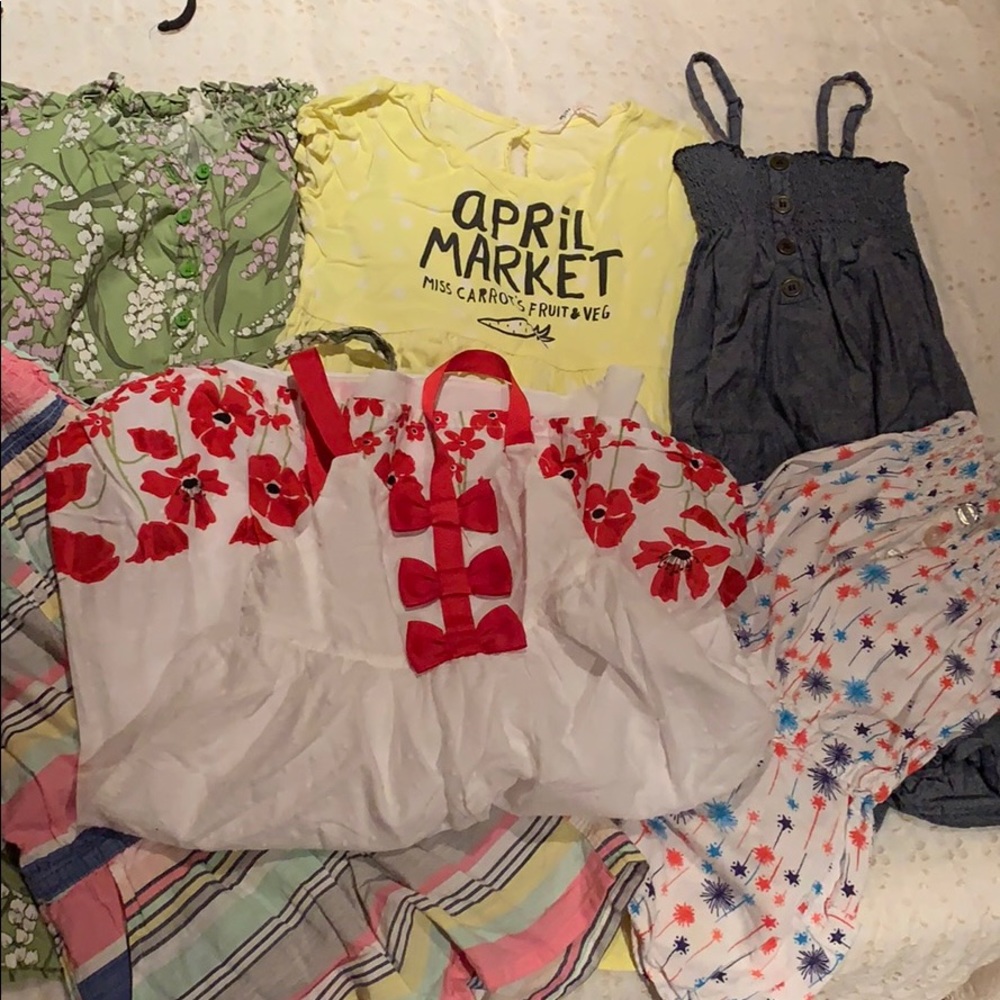 Bundle of girls summer dresses and rompers